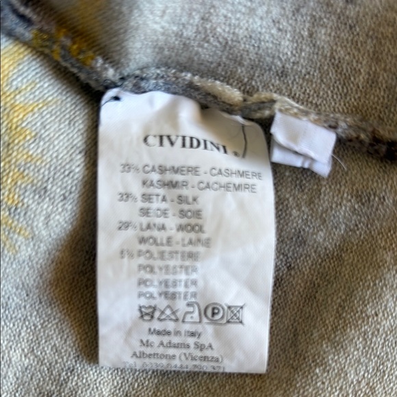 Gray and White Cowl Neck Sweater with Textured Design - Picture 7 of 7